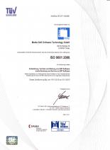 Zertifikat TÜV Cert Siegel nach ISO 9001:2008
