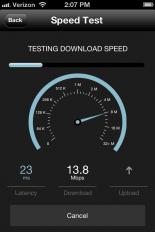 Screenshot Open Mobile - Test Download-Geschwindigkeit