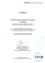 Zertifikat der EBS Executive Education GmbH